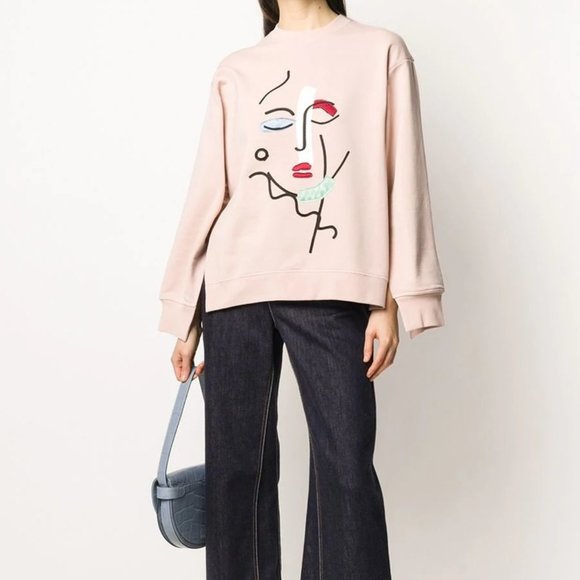 Ports 1961 - Black Side Slide Abstract Sweatshirt - Picture 1 of 10